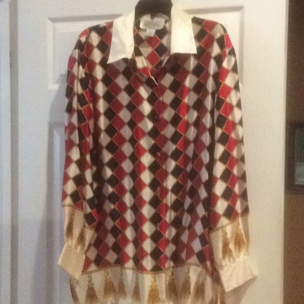 Bob Mackie Blouse, size 14, silk - like new